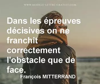 Citation de François MITTERRAND
