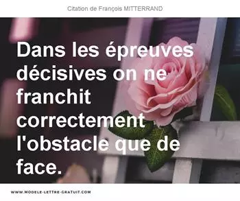 Citations François MITTERRAND