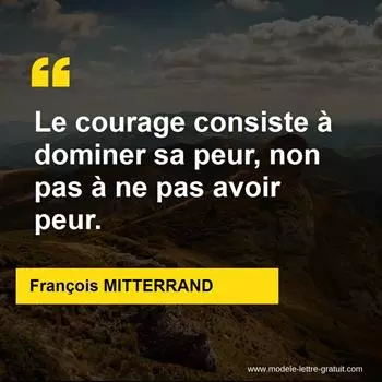 Citation François MITTERRAND