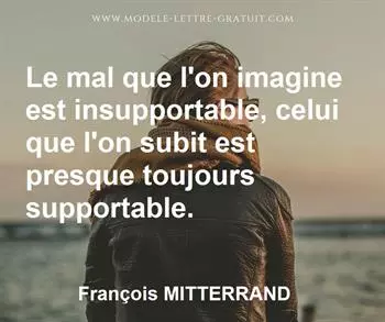 Citation de François MITTERRAND