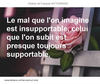 Citations François MITTERRAND
