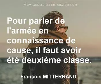 Citation de François MITTERRAND