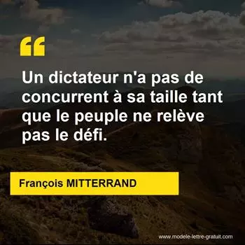 Citation François MITTERRAND