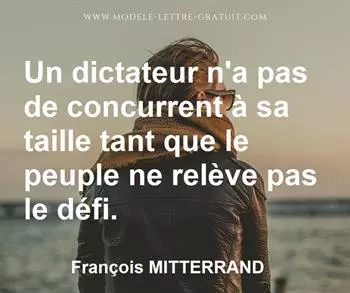 Citation de François MITTERRAND