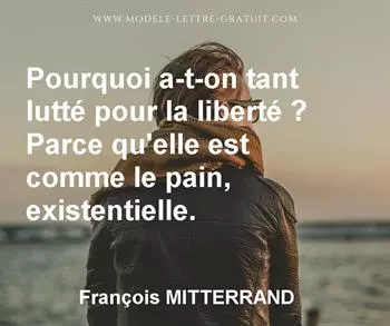 Citation de François MITTERRAND