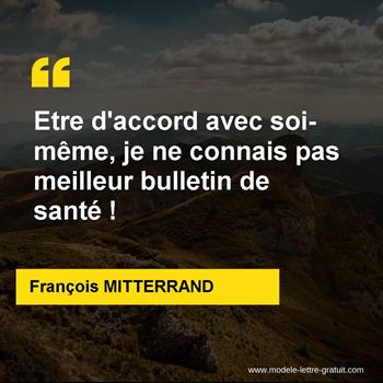 Citation de François MITTERRAND