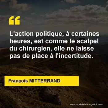 Citation François MITTERRAND