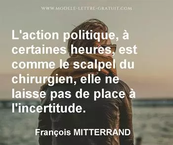 Citation de François MITTERRAND