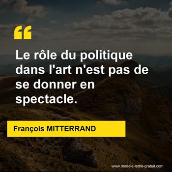 Citation de François MITTERRAND