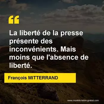 Citation François MITTERRAND