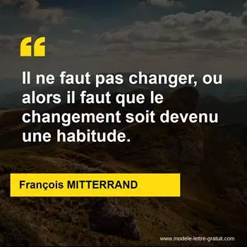 Citation François MITTERRAND