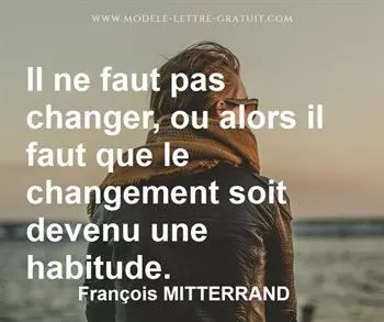 Citation de François MITTERRAND