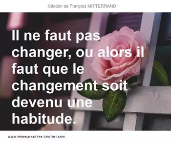 Citations François MITTERRAND