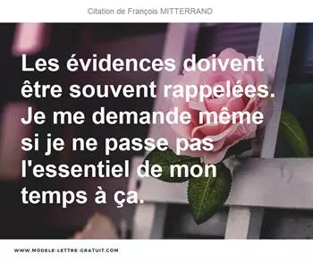 Citations François MITTERRAND