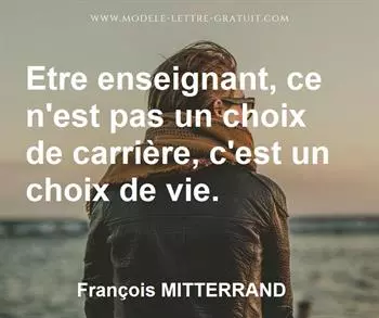 Citation de François MITTERRAND