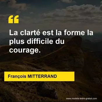 Citation François MITTERRAND
