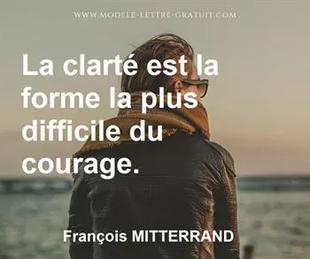 Citation de François MITTERRAND
