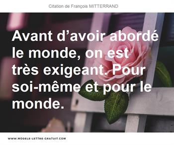 Citations François MITTERRAND