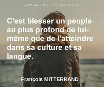 Citation de François MITTERRAND