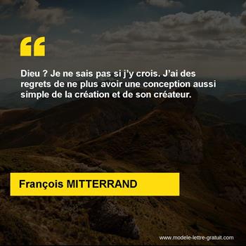 Citation de François MITTERRAND