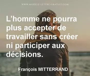 Citation de François MITTERRAND