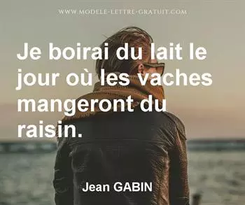 Citation de Jean GABIN