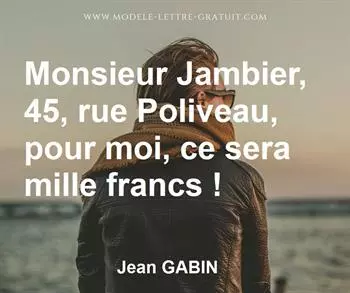Citation de Jean GABIN
