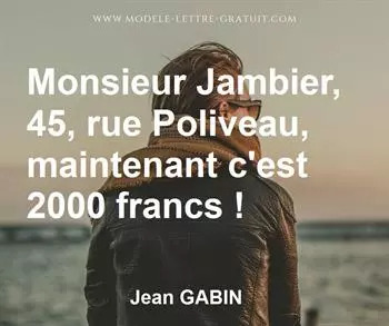 Citation de Jean GABIN