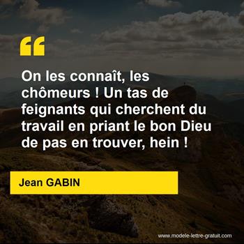 Citation de Jean GABIN