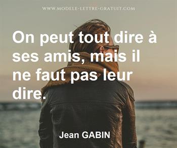 Citation de Jean GABIN