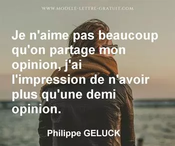 Citation de Philippe GELUCK