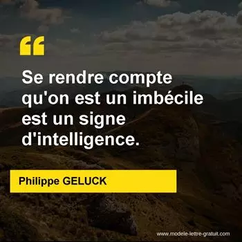 Citation Philippe GELUCK