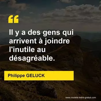Citation Philippe GELUCK