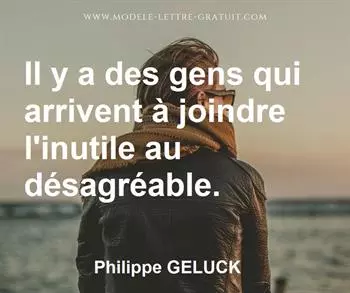 Citation de Philippe GELUCK