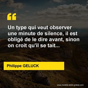 Citation de Philippe GELUCK