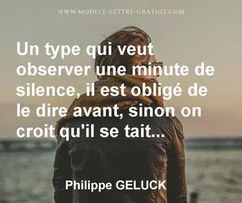 Citation de Philippe GELUCK