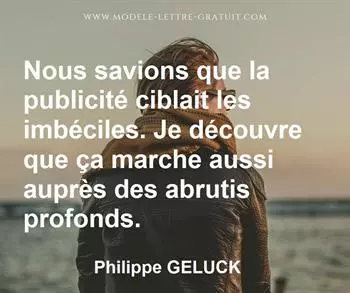 Citation de Philippe GELUCK