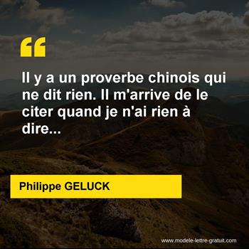 Citation de Philippe GELUCK