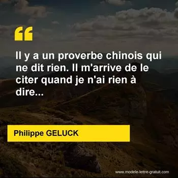 Citation Philippe GELUCK