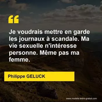 Citation Philippe GELUCK