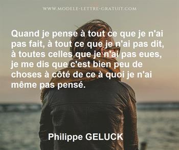 Citation de Philippe GELUCK