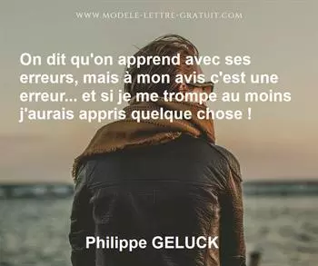 Citation de Philippe GELUCK