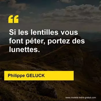 Citation Philippe GELUCK
