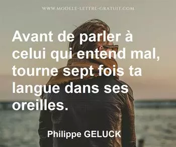 Citation de Philippe GELUCK