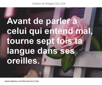 Citations Philippe GELUCK