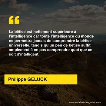 Citation Philippe GELUCK