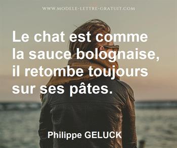 Le Chat Est Comme La Sauce Bolognaise Il Retombe Toujours Sur Philippe Geluck