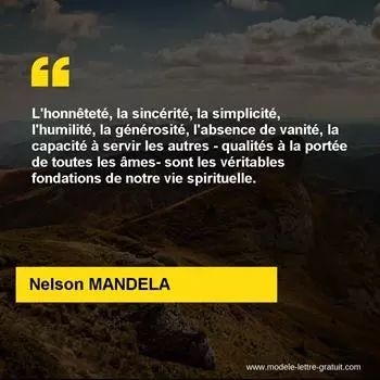Citation Nelson MANDELA
