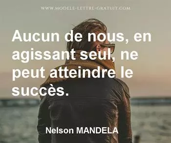 Citation de Nelson MANDELA