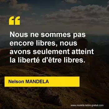 Citation Nelson MANDELA